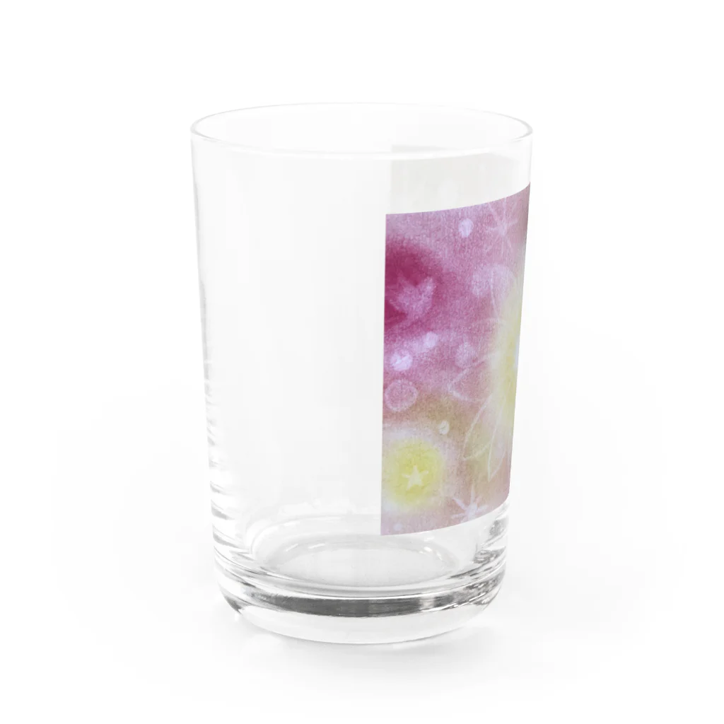 光のパステルアート　Hisaの光のパステルアート　ひかり Water Glass :left