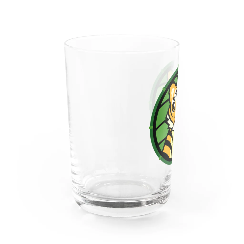 ハナドリカ SUZURI店のバンブーに虎 Water Glass :left