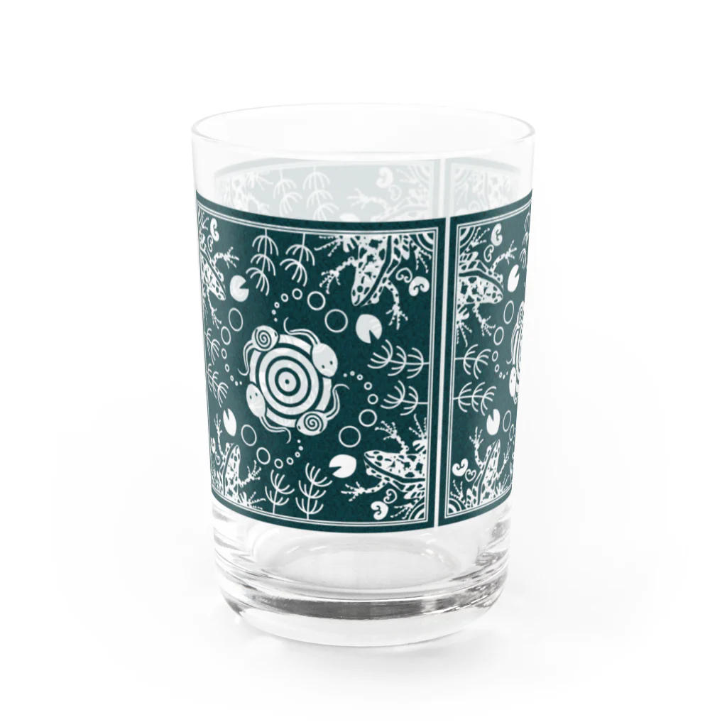 くいなの母のぬまがえるのぬま(レトロタイル風大) Water Glass :left