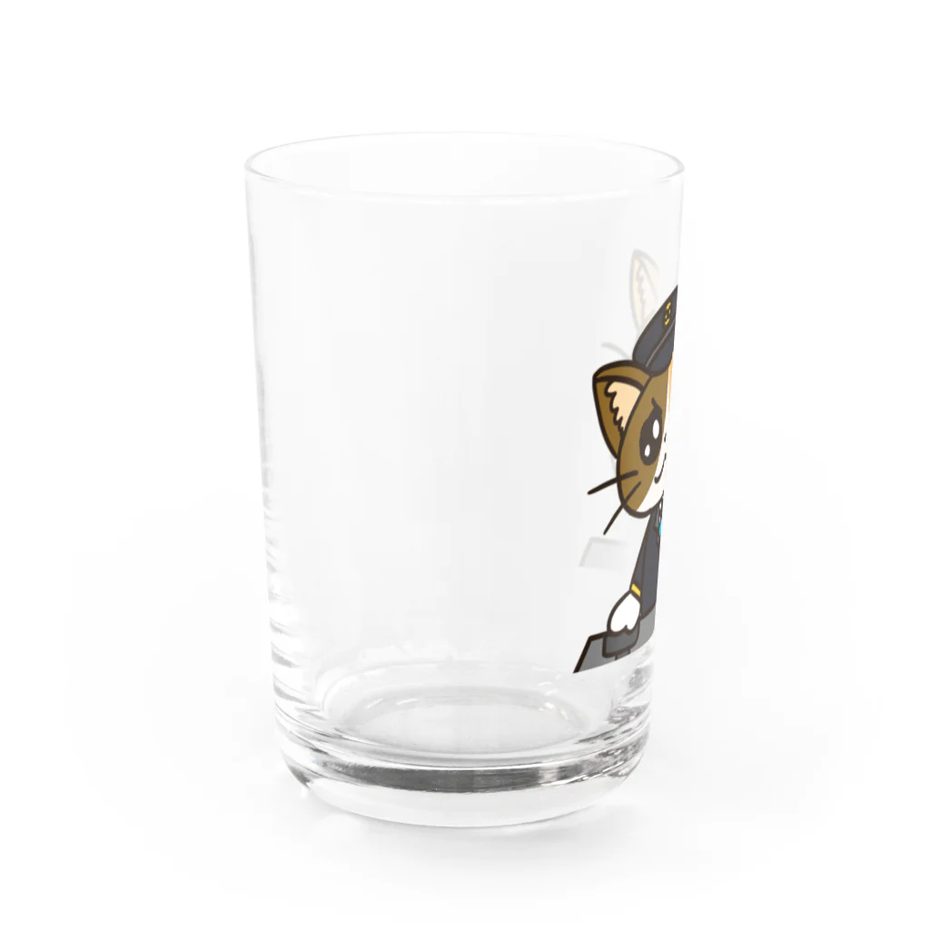 めろさらオリジナルグッズのにゃんこ運転士 Water Glass :left