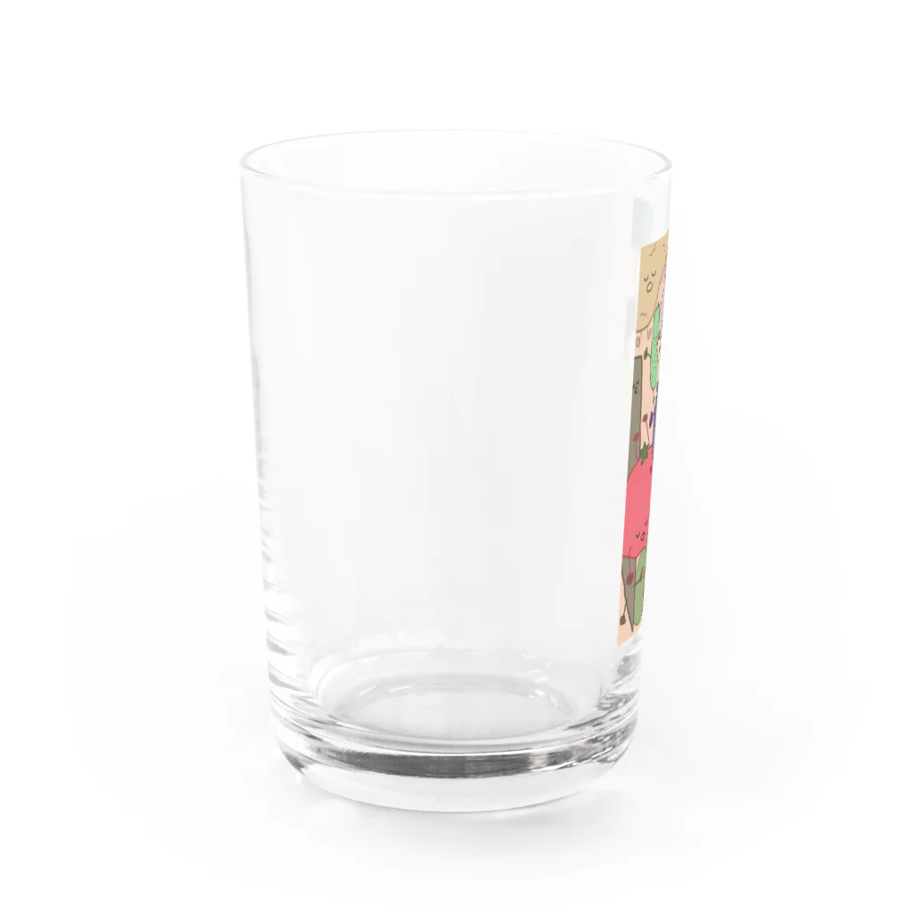 ほっこりのすやすやお野菜 Water Glass :left