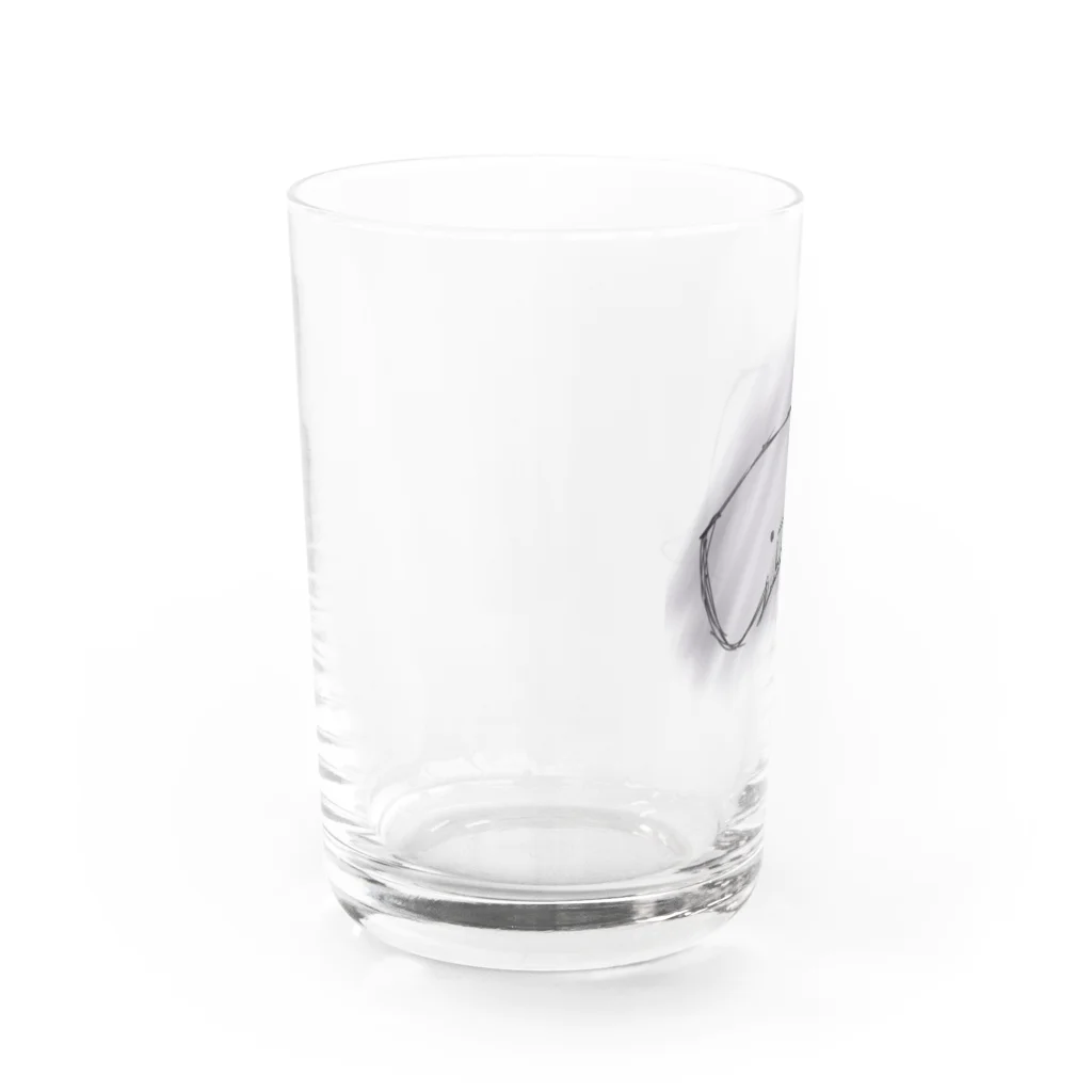 海来　漁師の嫁の海のアイテムの手描きまっこう Water Glass :left