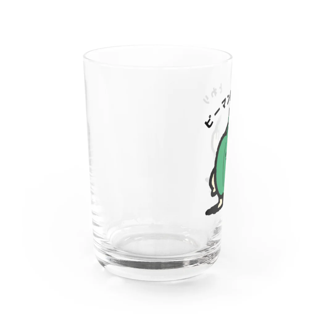 いもむし_イラストレーターのピーマンおことわり Water Glass :left