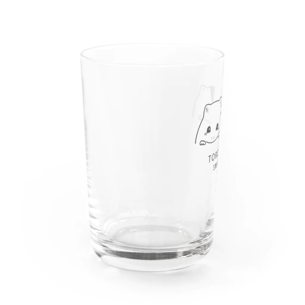 ハムスター　TORO Cafe（とろカフェ）のハムスターとろろん Water Glass :left