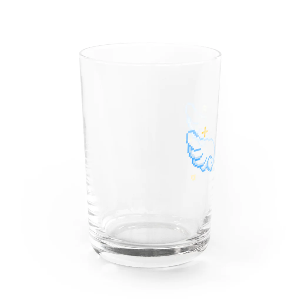 dot.の水色のドット翼 Water Glass :left