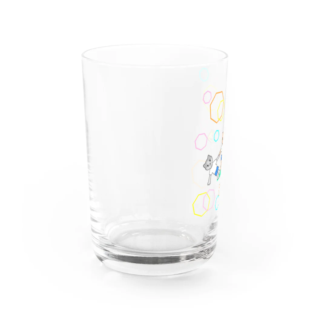 greetenの猫ちゃん組体操　運動会 Water Glass :left