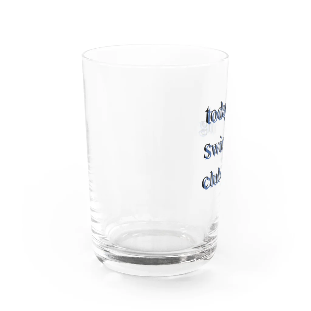 take_aokiのtodayswimmingclub. (BK&BL) Water Glass :left