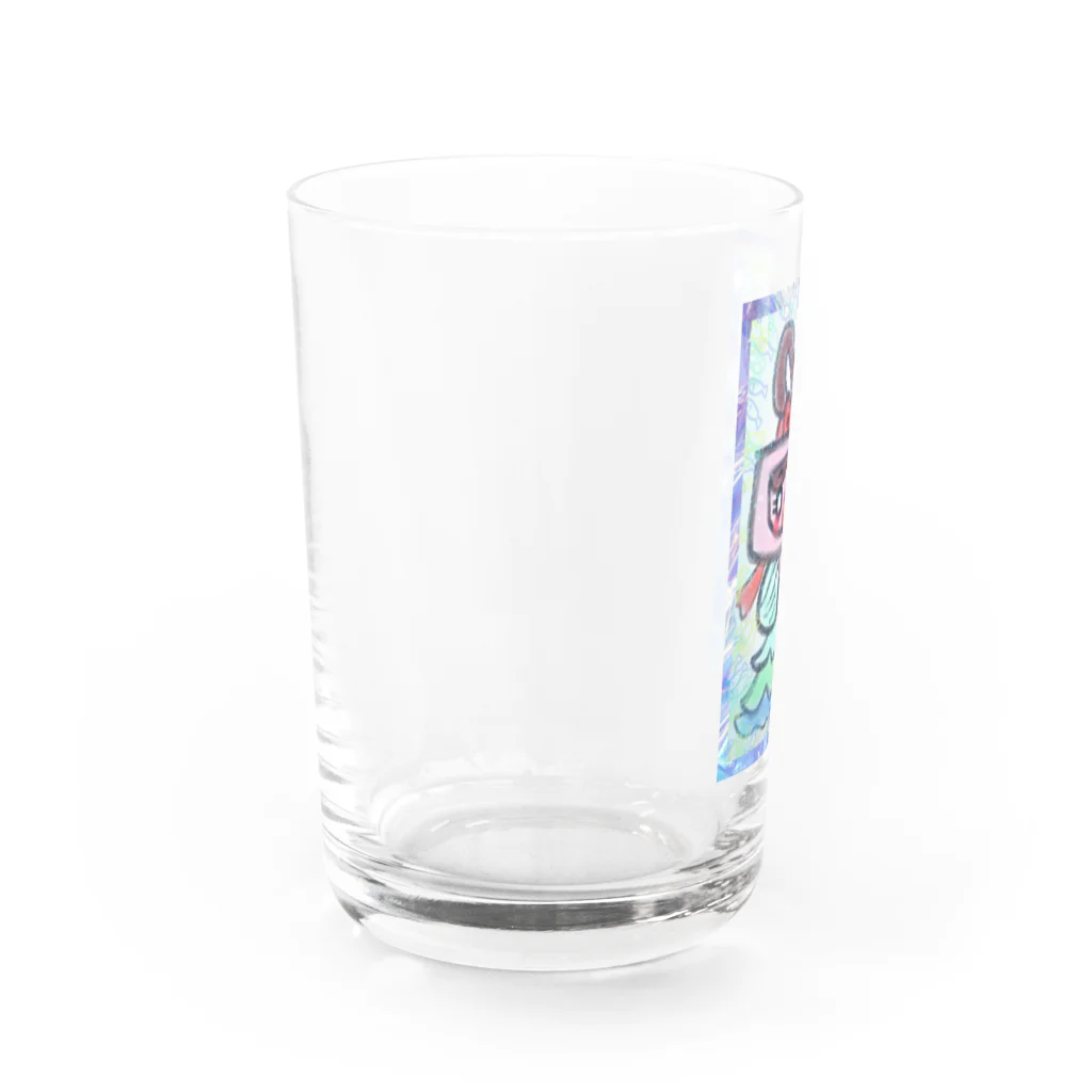 オクサバットの織姫ボタンちゃん Water Glass :left