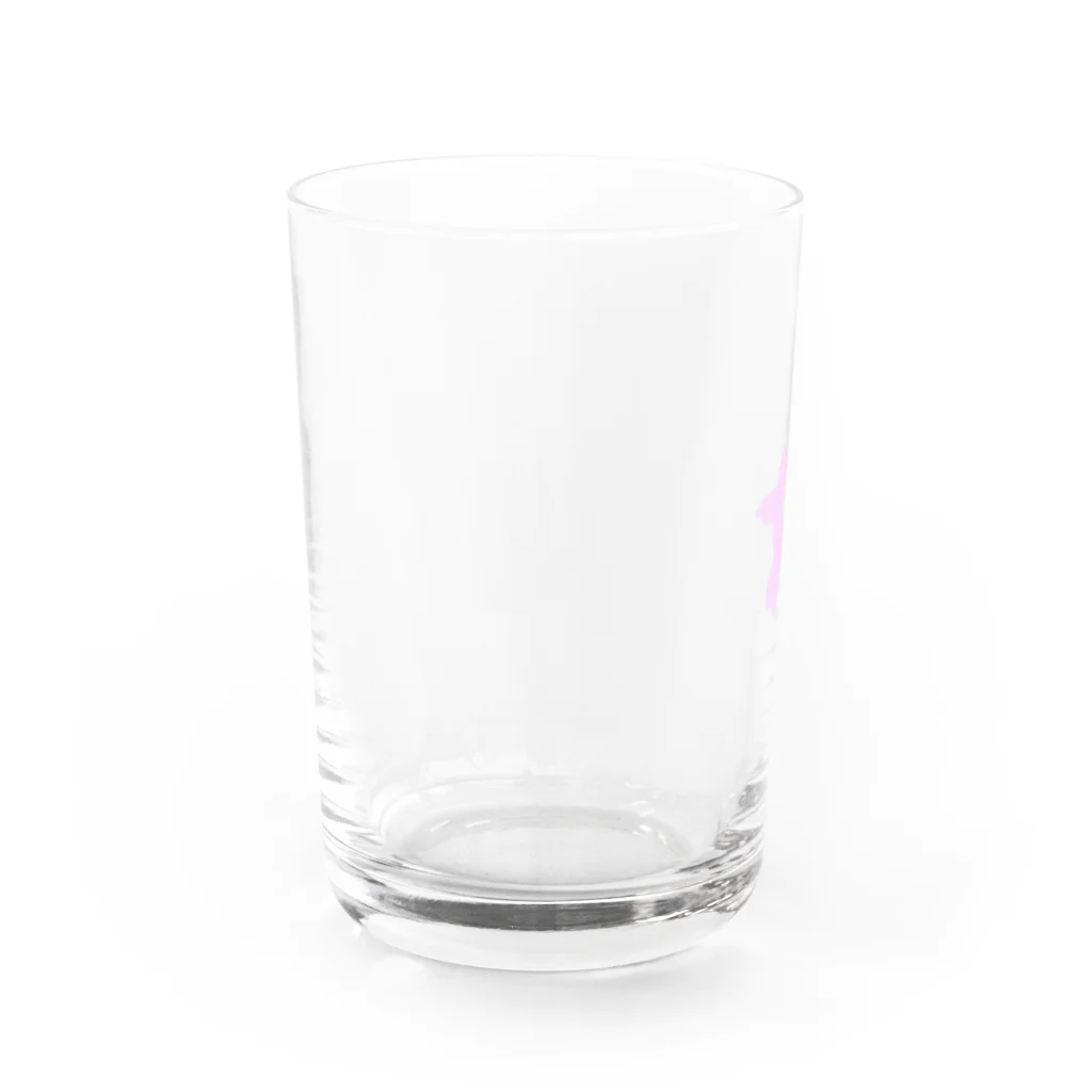 //しゃもん//のバルーン犬　pink Water Glass :left