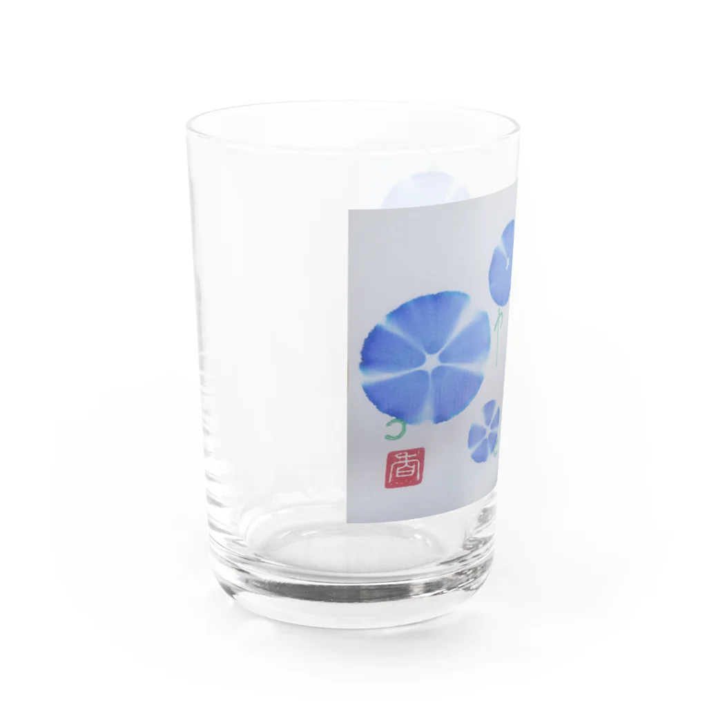 開運ことはのありがとうの朝顔 Water Glass :left