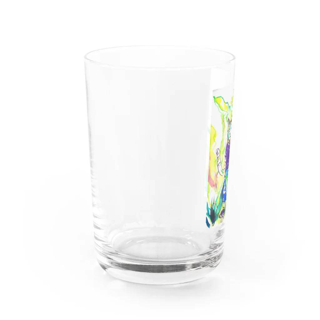 あおニャーマンの猫の少年 Water Glass :left