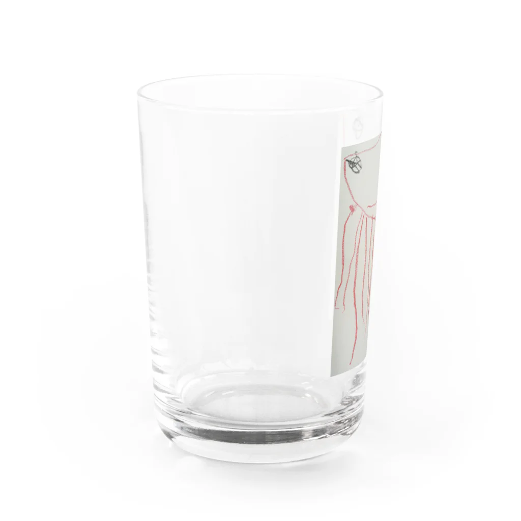 子どもの絵の子どもの絵/初めてのタコ Water Glass :left