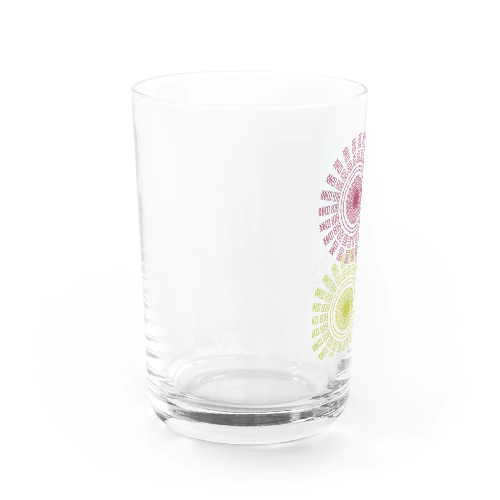 Contemporary　ArtのMandala pattern Water Glass :left