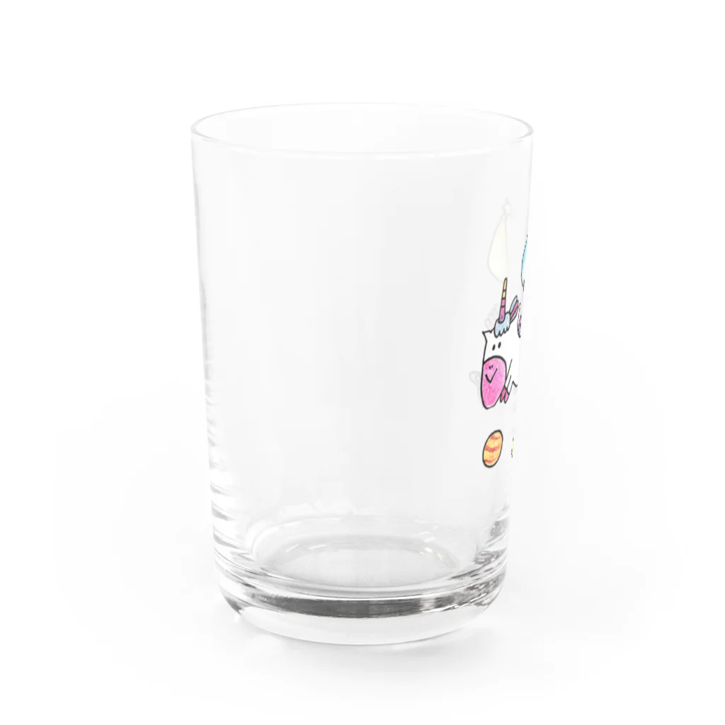 うしこの幸せのユニコーン Water Glass :left