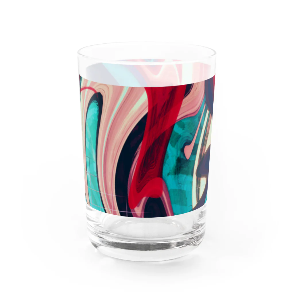 Cana’sアトリエのAbstract art 花 Water Glass :left