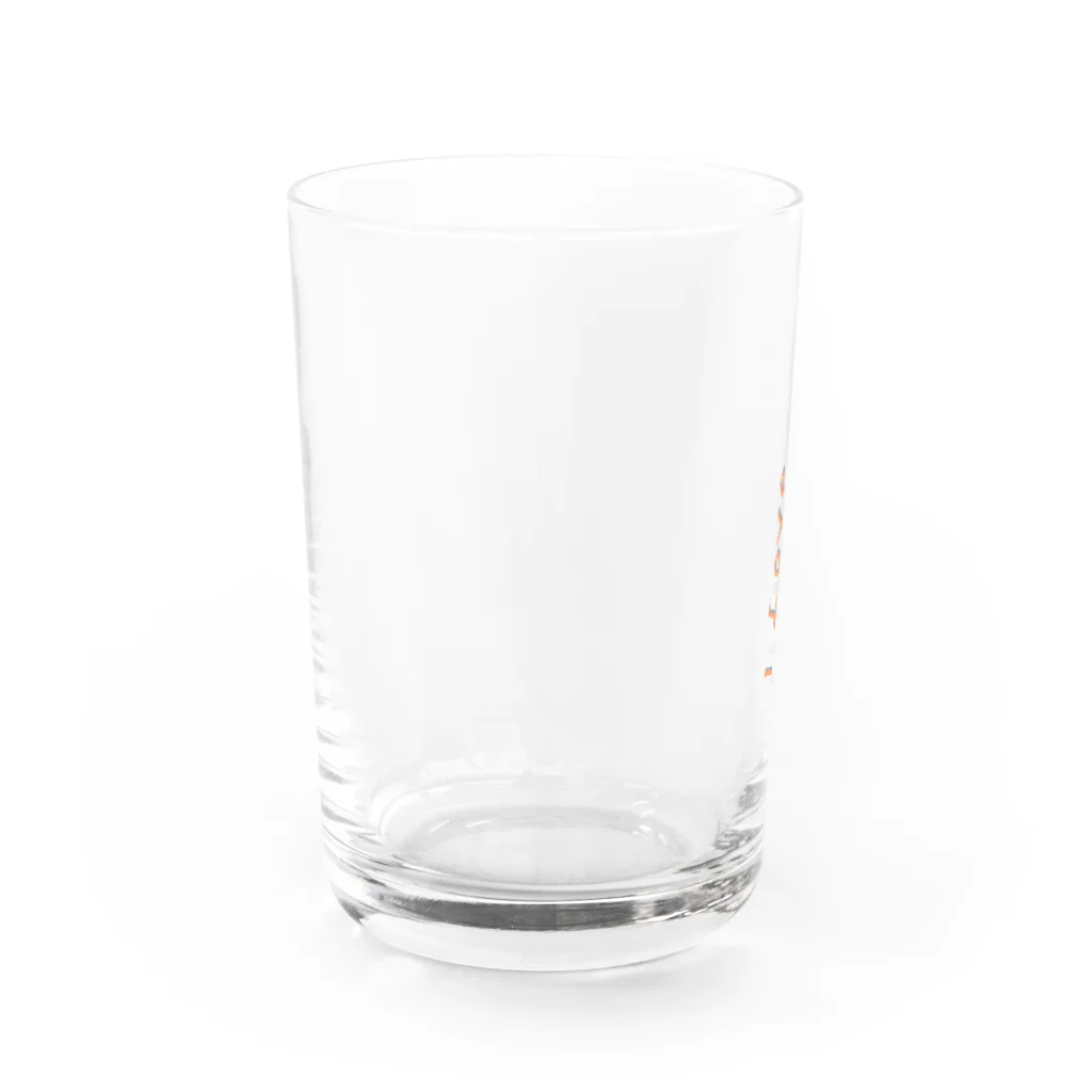 ミラくまのI LOVE Tribe 縦文字 Water Glass :left