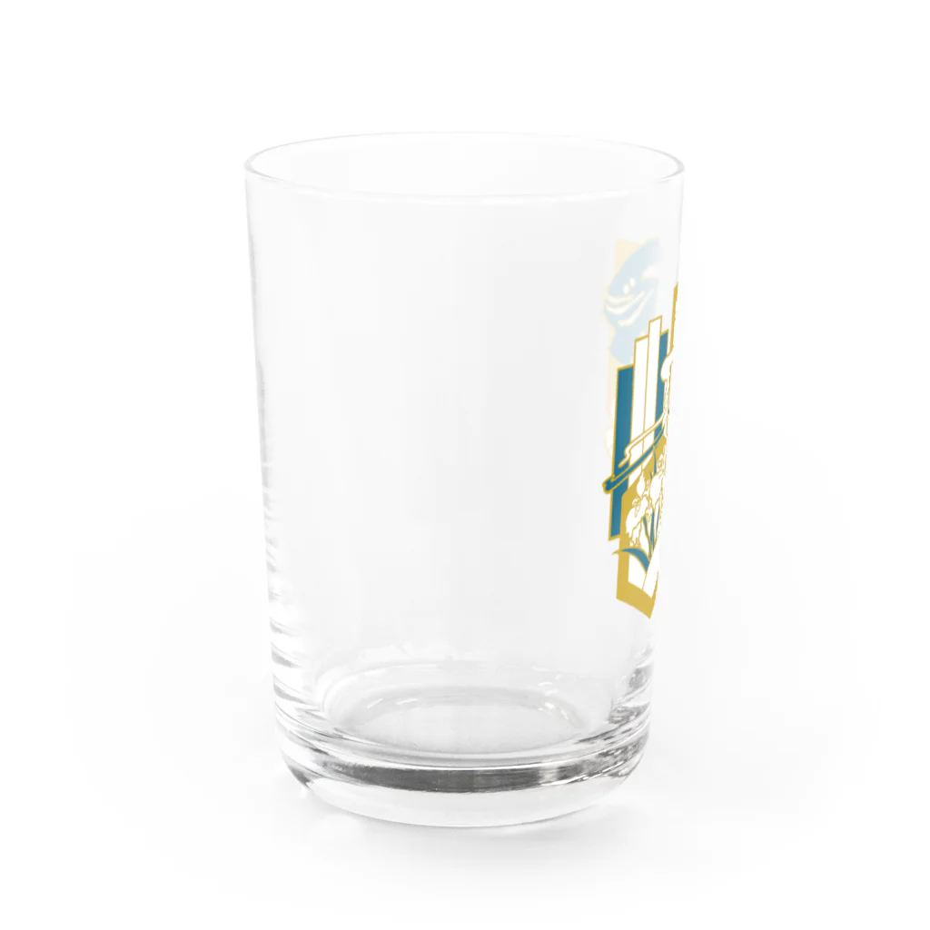 GOODS SHOP【そぞろな小窓】 SUZURI店の【寄席】《青》 Water Glass :left
