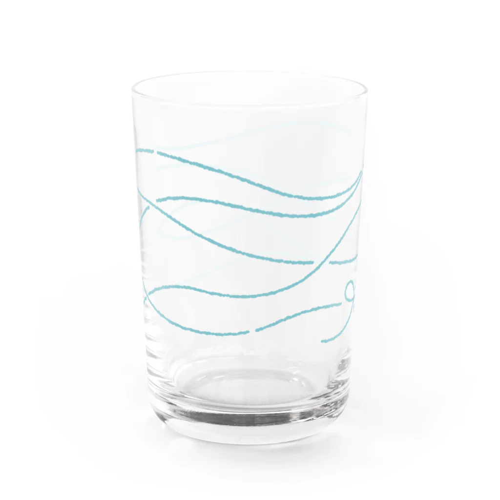 浅沼シオリ｜カップ酒愛好家のリボンぐるぐるグラス（ブルー） Water Glass :left