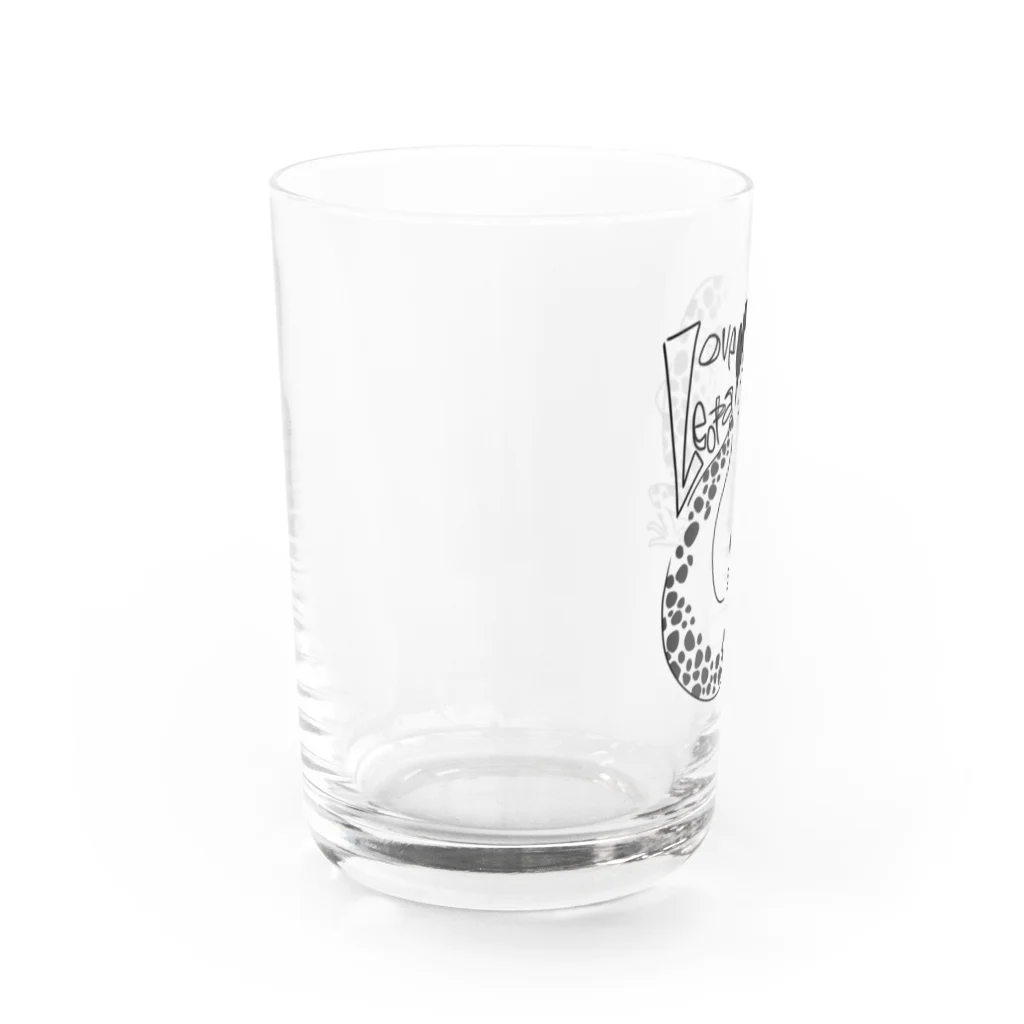 8(エイト)カフェのアイラブレオパ✿ Water Glass :left