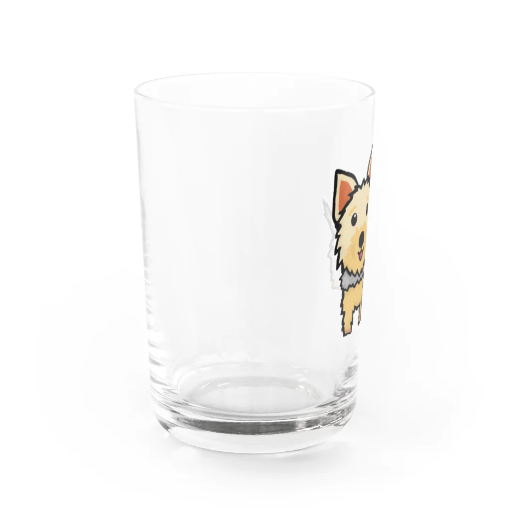 ちゃちゃまるーむのヨークシャーテリア Water Glass :left