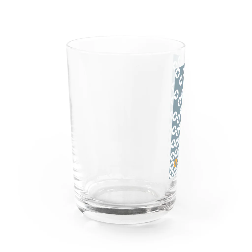 bonnylochの七宝繋ぎWhite_@Orange Water Glass :left