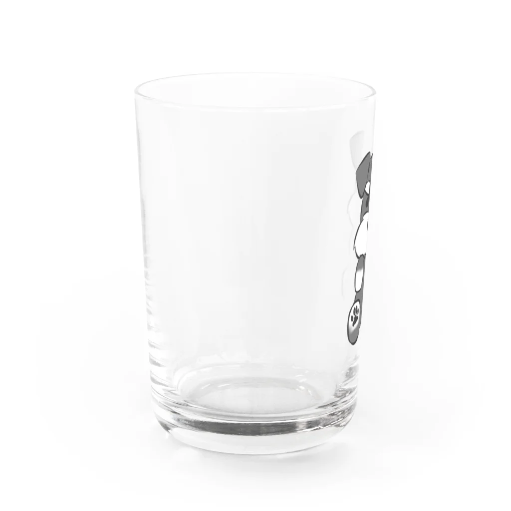 狐久卯-こくう-のミニチュアシュナウザー Water Glass :left