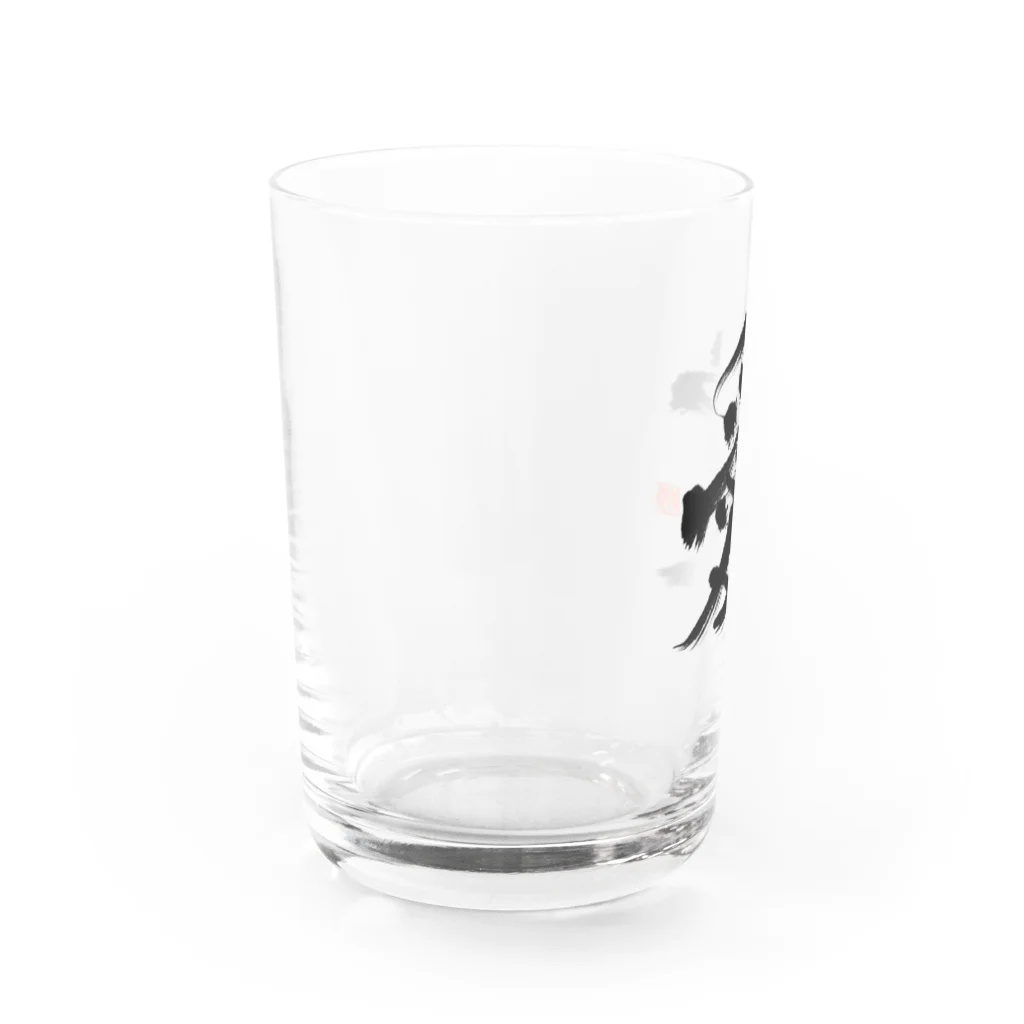 翔 書道の「愛」 Water Glass :left