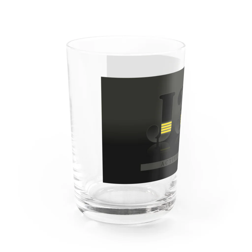 空ぶらちゃんねる公式ストアの【空ぶらストア限定】　ダークJ3Rロゴシリーズ Water Glass :left
