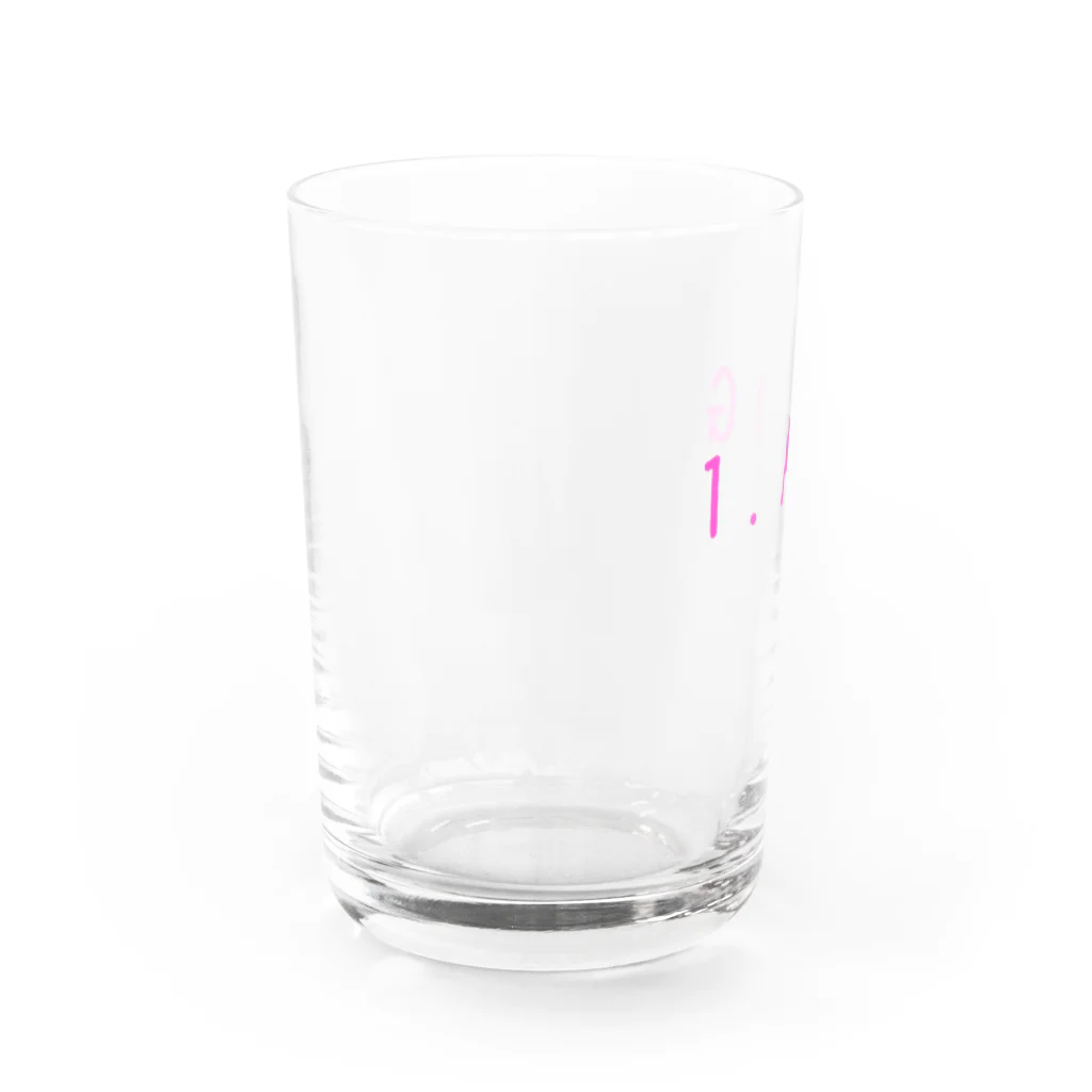 OKINAWA　LOVER　のバースデー［1．AUG］ピンク Water Glass :left