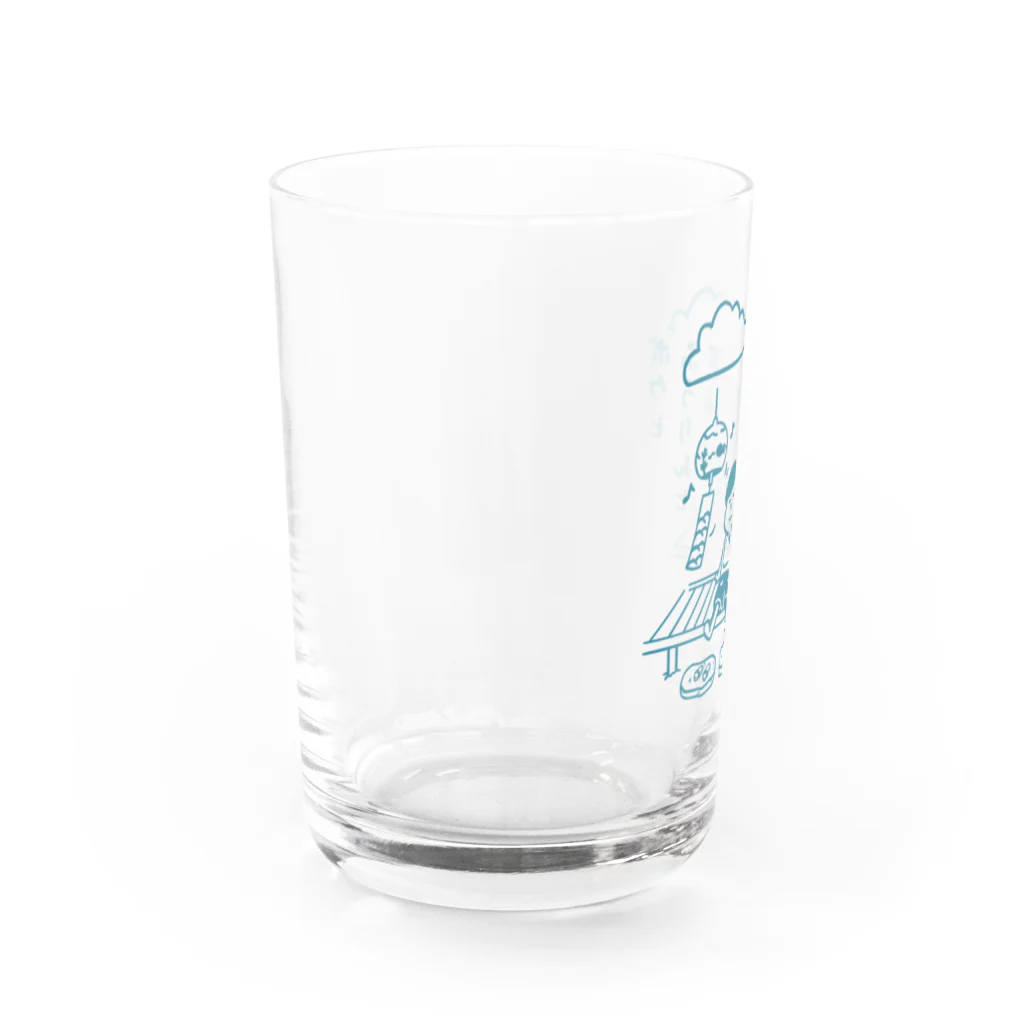 Andiamoのボクと風鈴と夏休み（青） Water Glass :left