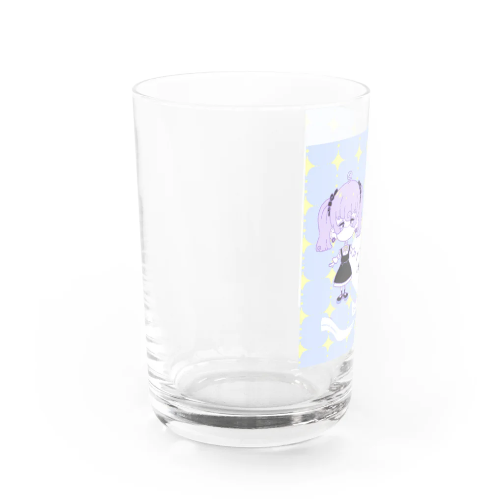 かじきのpurple black doll Water Glass :left