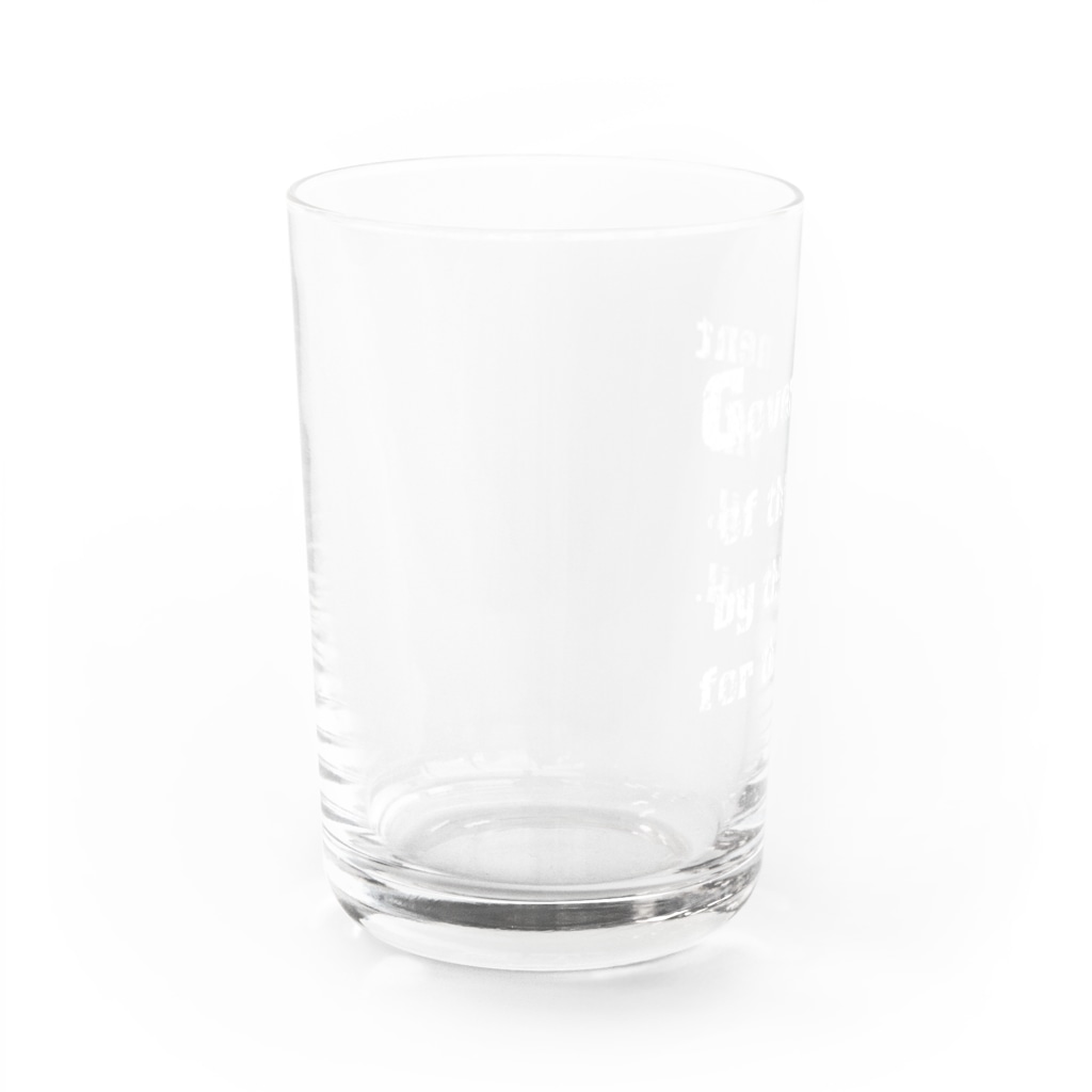 LUNARHOLIC STOREの<BASARACRACY>人外の人外による人外のための政治（英語・白） Water Glass :left