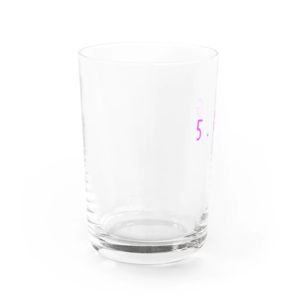 OKINAWA　LOVER　のバースデー［5.AUG］ピンク Water Glass :left