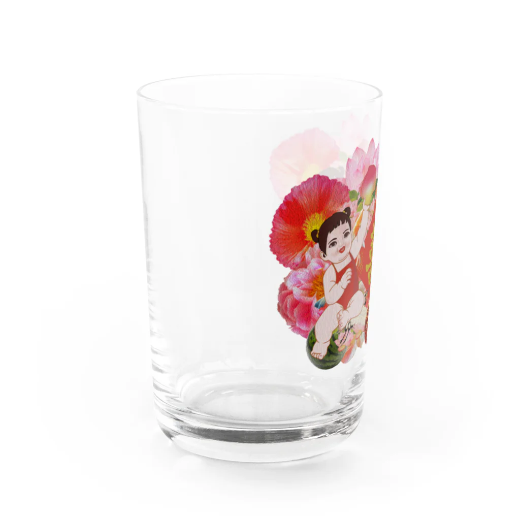 中華呪術堂（チャイナマジックホール）の【表プリント】豪華絢爛！双喜紋  Water Glass :left