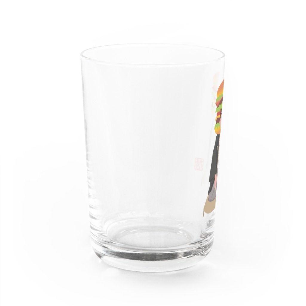 キッズモード某の噺家バーガー(かぶりものVr) Water Glass :left