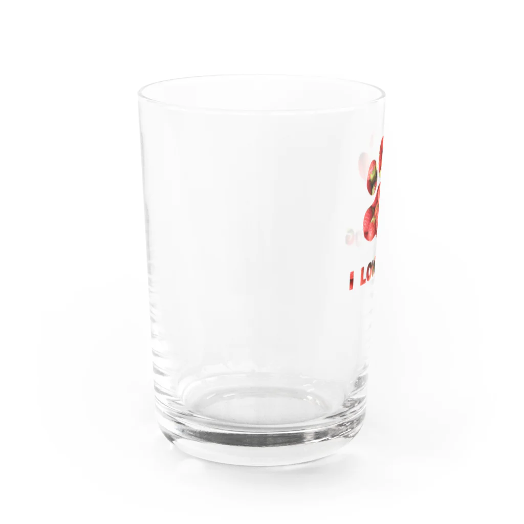 onehappinessのいちご　肉球 Water Glass :left