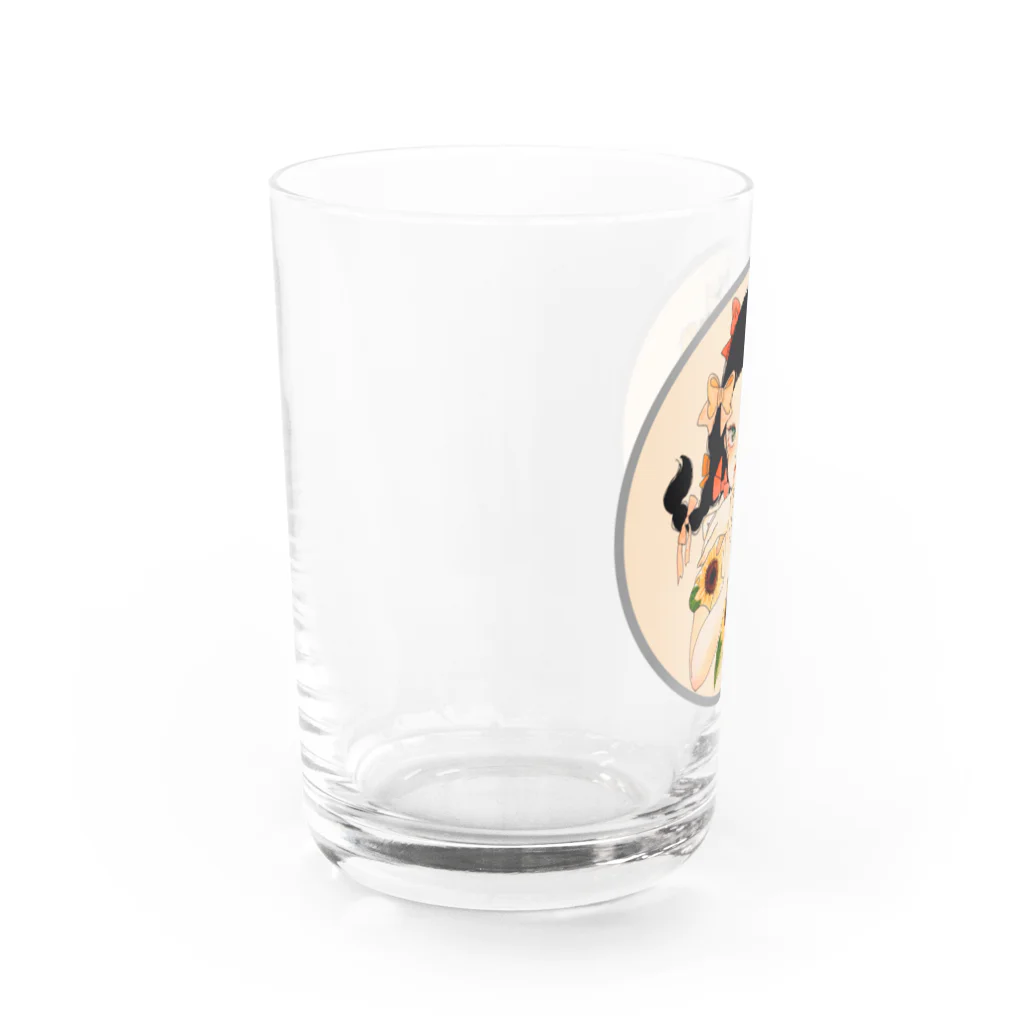 みみずのひまわりちゃん Water Glass :left