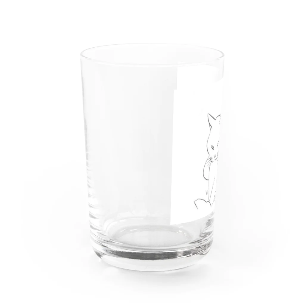 TEAM3110の毛布もみもみネッコ Water Glass :left