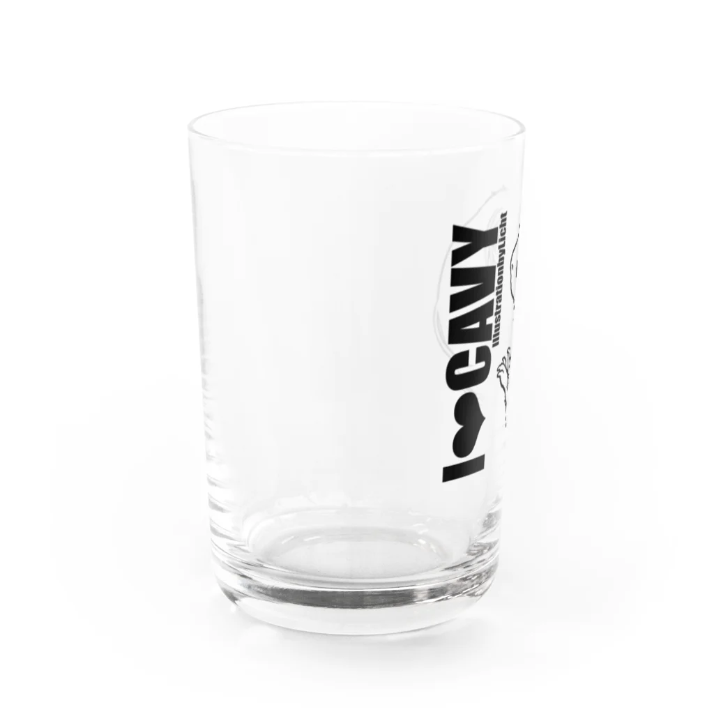 LichtmuhleのI❤︎CAVY-シェルティモルモット Water Glass :left
