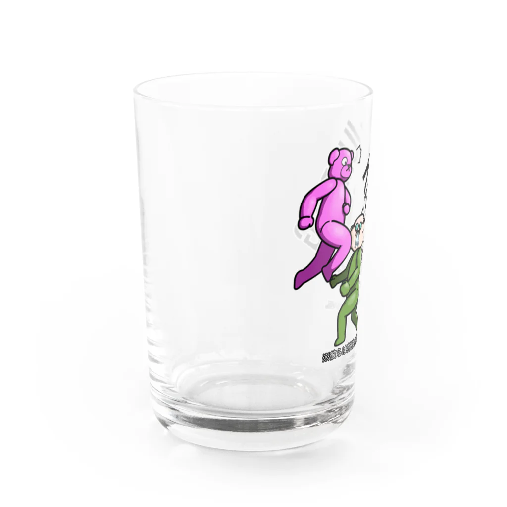 生物＝ケモノのヲ店のぽんこつ堂×生物=ケモノのヲ店 コラボ「ジャンピング ニー パッド」 Water Glass :left