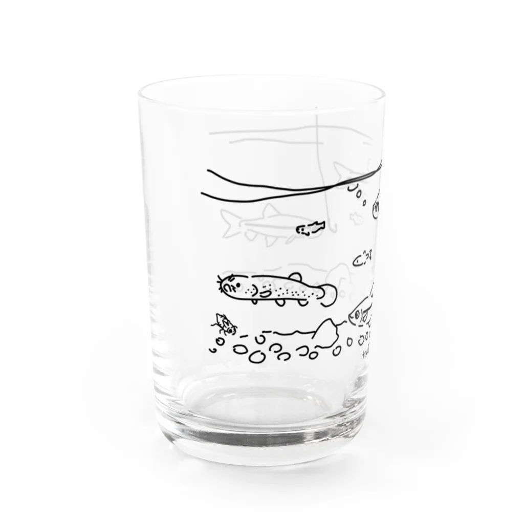 スタジオアイルのモツゴときどきホトケドジョウ Water Glass :left