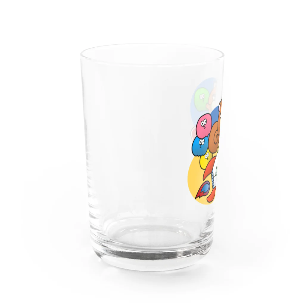 SUZURI×ヤマーフのYAMMEHロケット Water Glass :left