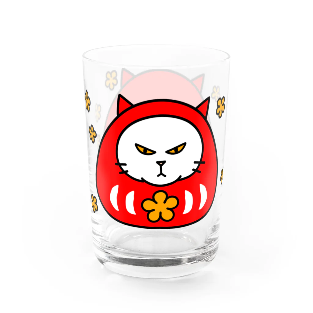 mkumakumaのだるまにゃんこ３ Water Glass :left