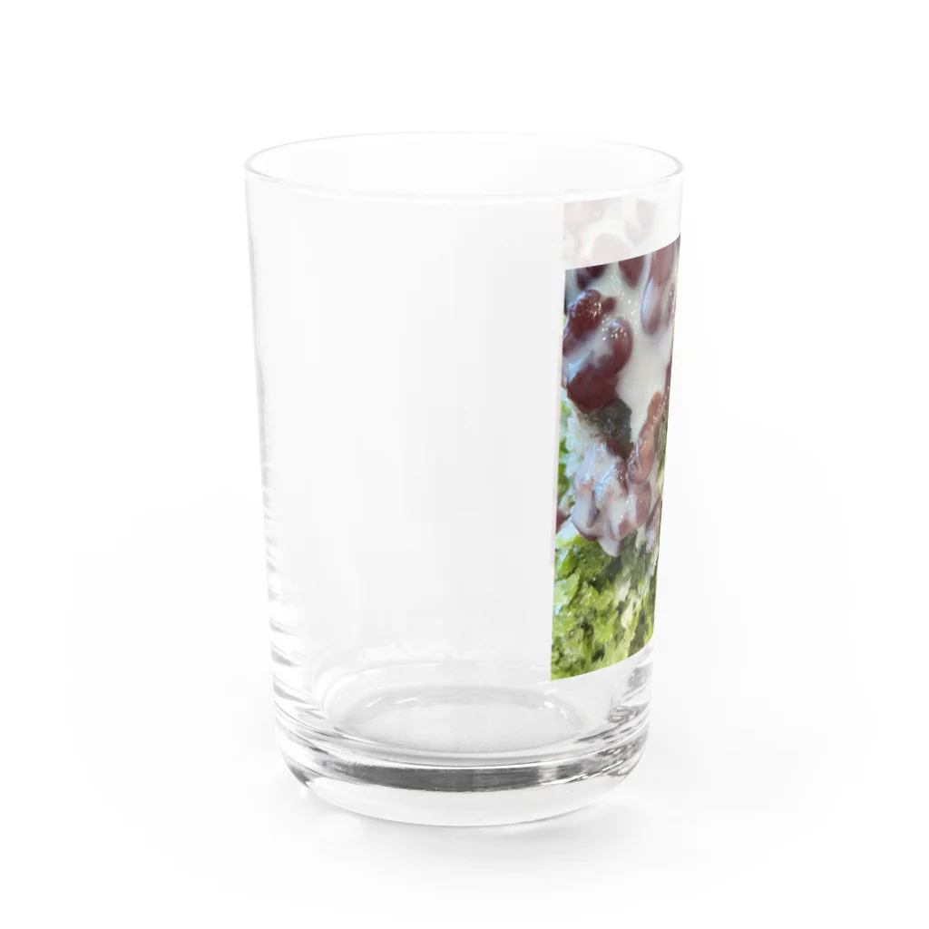 あゆのしおやきの練乳宇治金時 Water Glass :left