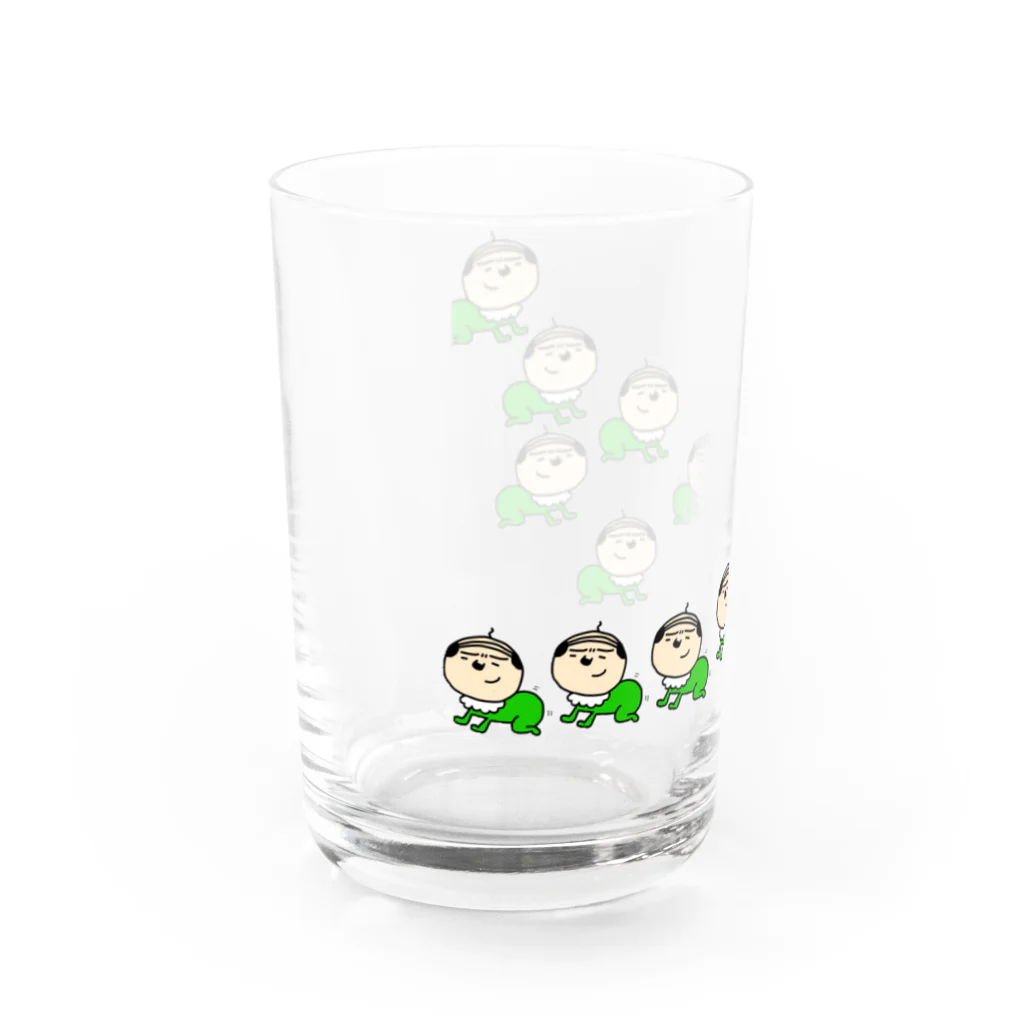 おやじとはんこと雑貨屋matahariのグリーンモンスターワラワラ Water Glass :left