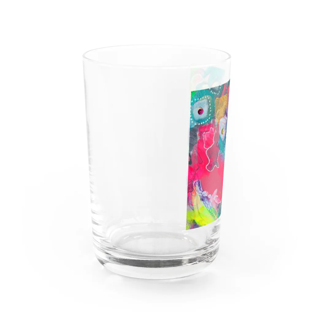 ミルキードロップのカラフルちゃん。 Water Glass :left