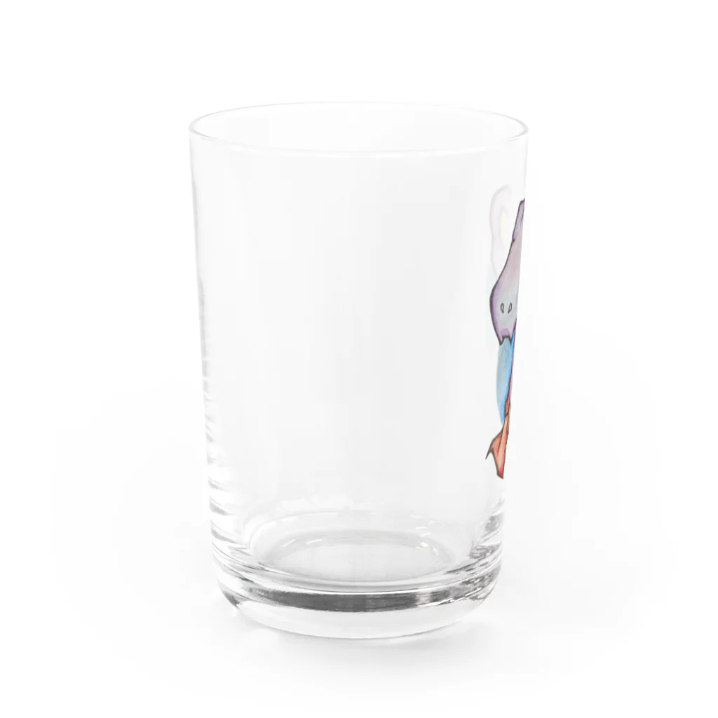 ぽよぽよのヴェロキラプトルの肖像画 Water Glass :left