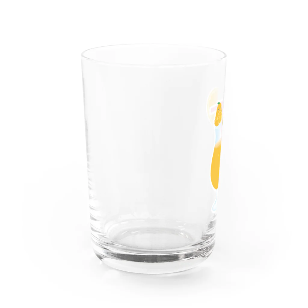 まるいペンギンの店のオレンジペンギン Water Glass :left