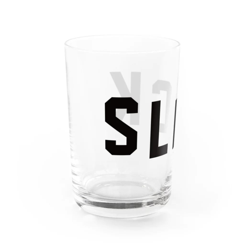 AliviostaのSLICK スリック ロゴ Water Glass :left