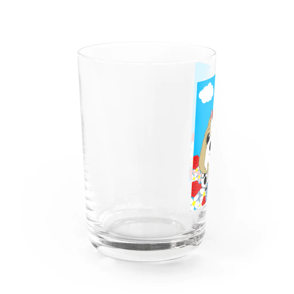 kororeo工房のお花畑けのシーズーちゃん Water Glass :left